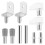 50Pcs Metallhyllstöd Med Stift För Skåp Möbel Display (Silver) 7