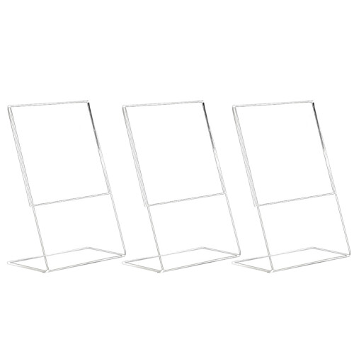 3Pcs Akryl Skylthållare Mångsidig Presentationsställ Transparent
