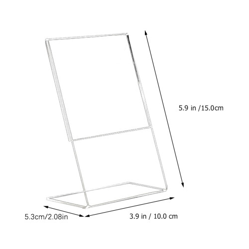 3Pcs Akryl Skylthållare Mångsidig Presentationsställ Transparent 1