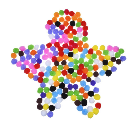 2000Pcs 10 Mm Färgglada Plush Pom-Pom-Bollar För Kläder Väskor 2