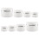 8Pcs Refillable White Lotion Jars Airless Cream Containers for Massage 1