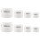8Pcs Refillable White Lotion Jars Airless Cream Containers for Massage 2