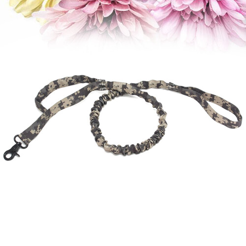 Camouflage Hundkoppel Nylon Elastisk Buffer För Medelstor 1