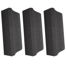 3St Baard Schoonmaak Spons Met Structuur En Zwart Design