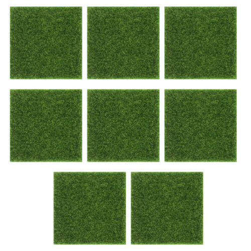 8Pcs Konstgräs DIY Mikrolandskapsdekoration Simulerad Gräsmatta