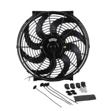 1 St 14 Professionell Elradiator Kylfläkt Motor Ombyggd Svart