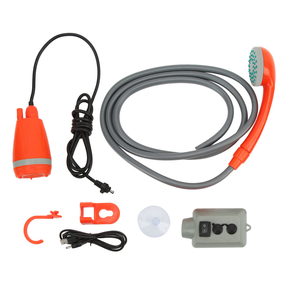 Portable Usb Rechargeable Camping Shower 2200Mah For Rv, Yacht, Car 6941357304035