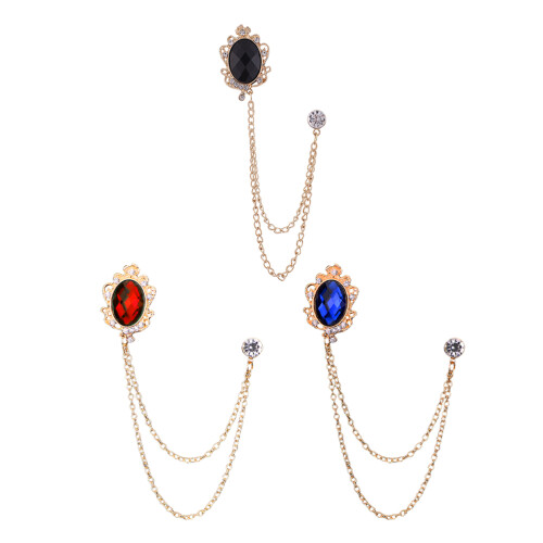 3 Edelsteen Broche Ketting Reverspin Badge 1