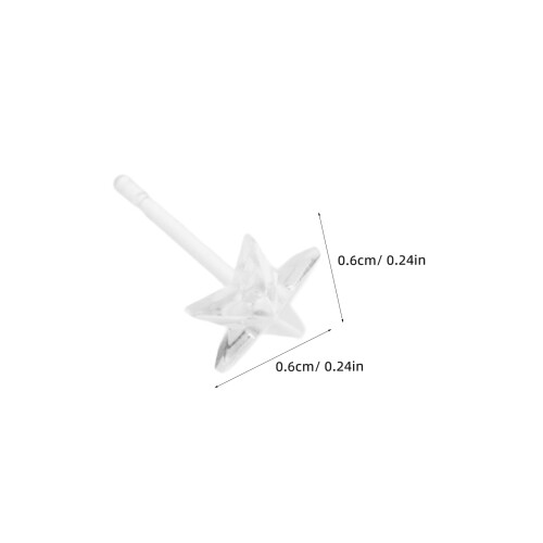 1 Set Transparante Piercingretainers Hars Oorring Achterkant Vrouwen 1