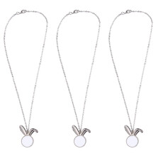 3 Draagbare Hanger Ketting Konijnvormige Halsketting