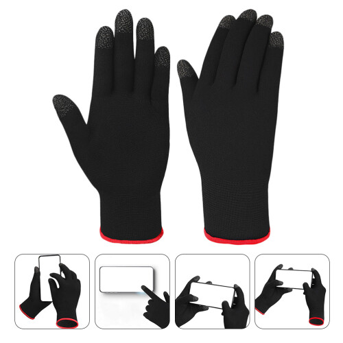 1 Par Unisex Vintervarma Tjocka Handskar För Pekskärm Elastiska 1