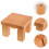 1Pc Durable Wooden Stool Khaki Mini Bench Photo Prop Decorative Riser 8