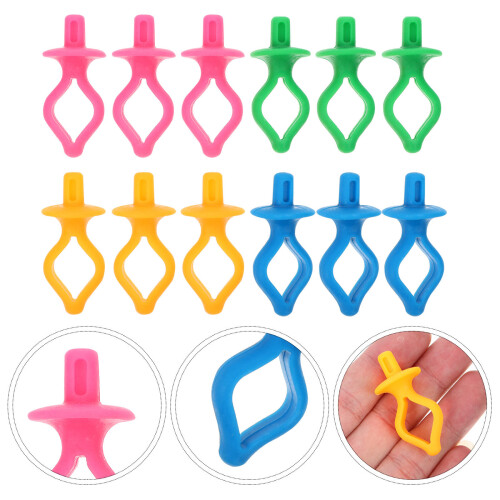 12Pièces Clips Silicone Bobbin Support Durable Pour Couture Coloré 2