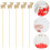 100Pcs Jul Tjusig Älg Bambustickor Engångs Fruktstick Cocktailpick 10