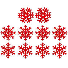 10Pcs Snöflinga Underlägg Jul Underlägg Koppmattor (Slumpmässig )