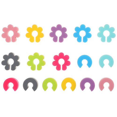 16Pcs Vin Charm Tags Silikon Blomformade Vin Drink Markörer 1