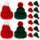 24Pcs Assorted Color Mini Christmas Hats Wool Yarn Doll Decorations 6