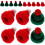 24Pcs Assorted Color Mini Christmas Hats Wool Yarn Doll Decorations 10