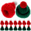 24Pcs Assorted Color Mini Christmas Hats Wool Yarn Doll Decorations 8