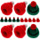 24Pcs Assorted Color Mini Christmas Hats Wool Yarn Doll Decorations 3