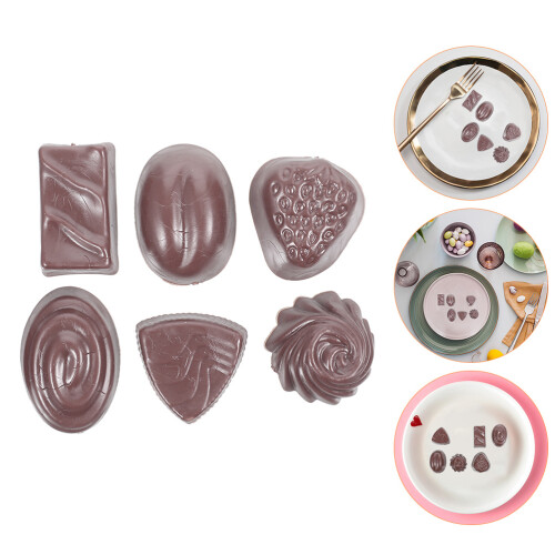 6Pcs Choklad Realistiska Simulerade Chokladmodeller Bulk 2