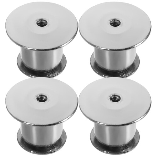 10Pcs Låsande Baksidor I Metall För Brickbok Hüttar Väskor (Vit) 1