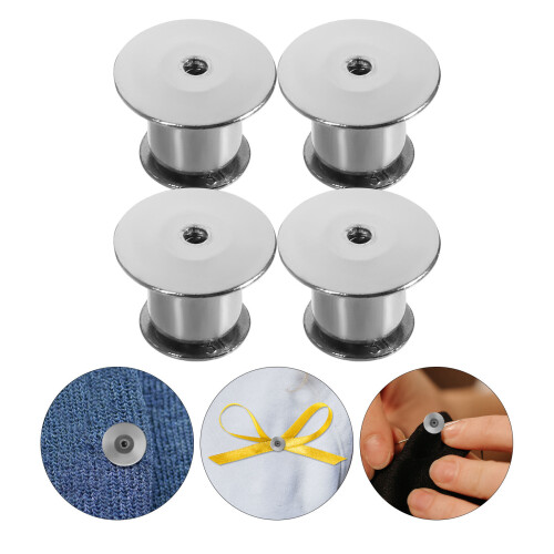 10Pcs Låsande Baksidor I Metall För Brickbok Hüttar Väskor (Vit) 2
