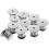 10Pcs Låsande Baksidor I Metall För Brickbok Hüttar Väskor (Vit) 4