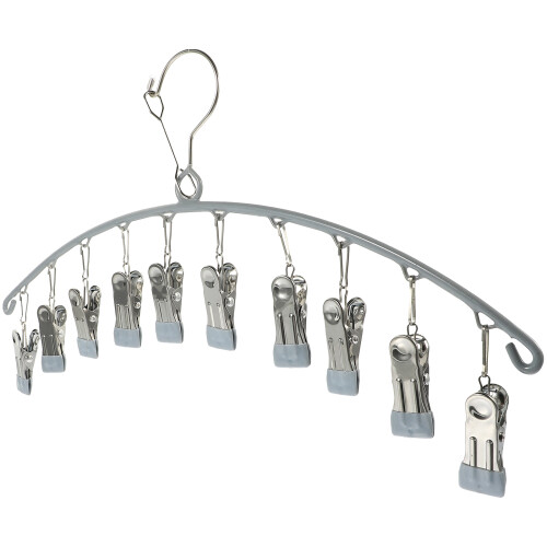 Grey Stainless Steel Sock Drying Rack for Home Laundry Organizer 2