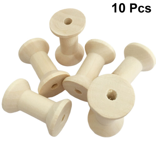 10Pcs Träslingor Timglasformad Spole För Tråd Och Snöre 1