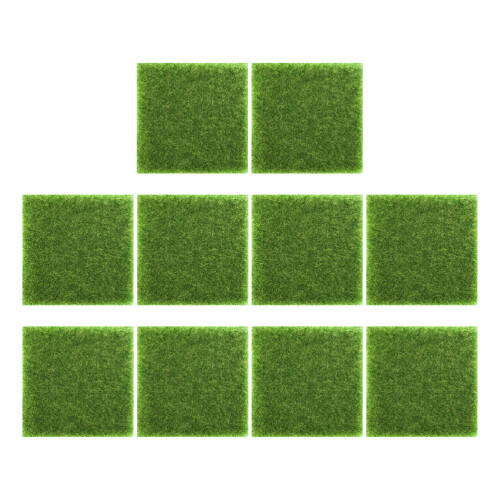 10Pcs Gräsimitation Grönt Konstgräs Matta Gräs