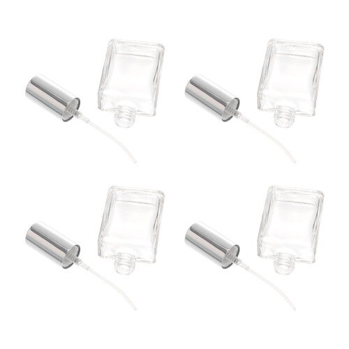 4 Stycken 15 Ml Fyrkantiga Glasflaskor För Parfym