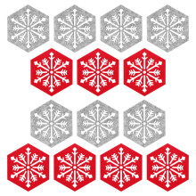 14 St Styrenskivor Med Snöflingemönster För Rätter