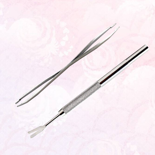 2St Tickavlägsnare Set Av Rostfritt För Och 2