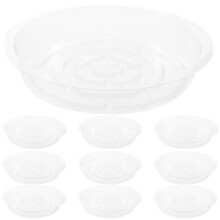 10Pcs Transparent Plastplantbricka Trädgårdshöllare För Blomkruka