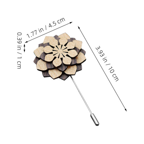 Bloem Broche Decoratieve Boutonniere Speld Pak 2