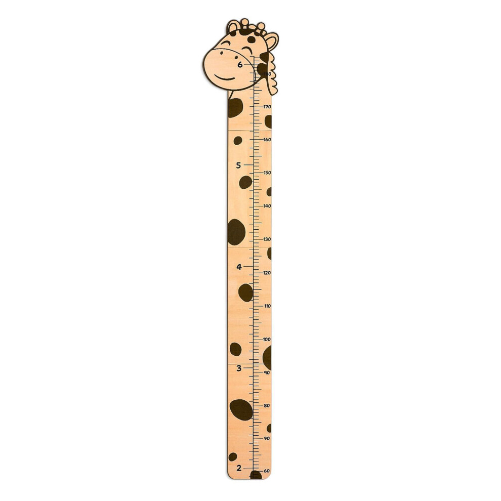 Cute Giraffe Animal Height Chart Sticker Wall Decal for-deer