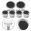 8 Manchetknopen Zwart Rond Formele Kleding 11