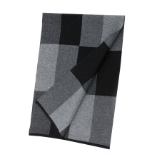Men's Winter Schuine Ruit Sjaal Cachmier Halsdoek Wrap Zwart Grijs