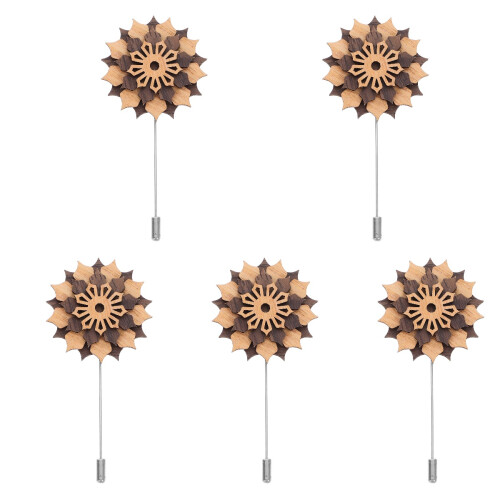 5 Unidades Pin Madera Para De Traje 1