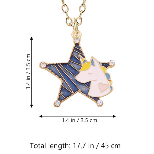 Collar Con Dibujos , Y Unicornio De Aleación 1