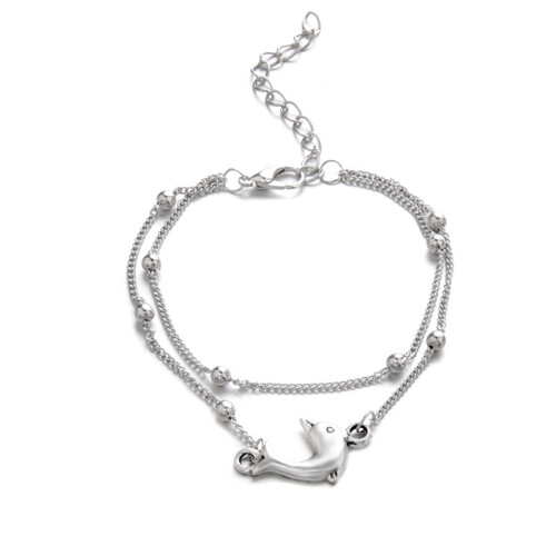 2 Pezzi Cavigliera In Metallo Boho Per 2