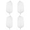 2 Paia Cuffie In Silicone Trasparente A Orecchie 10