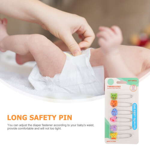 30 Pezzi Spillone Sicurezza Lungo Per Bambino Animale 2