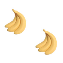 3 Pares De Brincos Banana Com Fechamento Pressão Amarelo