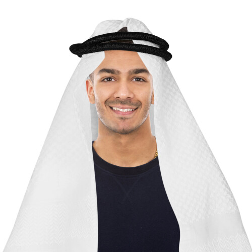 Conjunto Lenço Cabeça Shemagh Turbante Envoltório Acessório Árabe 2