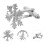 Par Snöflingdesign Manschettknappar För Skjorta Kostym (Silver) 4