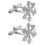Par Snöflingdesign Manschettknappar För Skjorta Kostym (Silver) 7