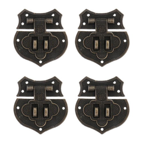4 Pcs Lacquer Panel Lock Buckle Vintage Hook Furniture Accessory