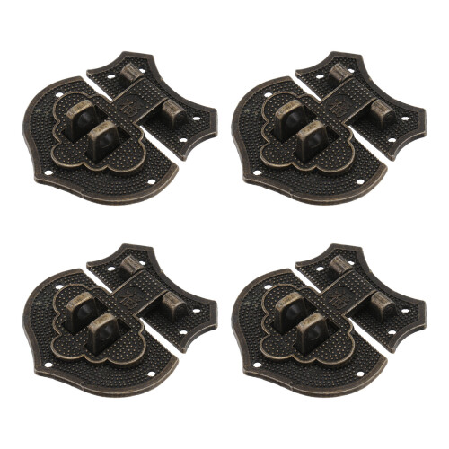 4 Pcs Lacquer Panel Lock Buckle Vintage Hook Furniture Accessory 2